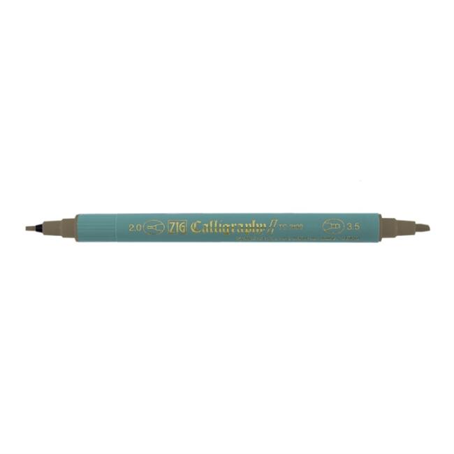 Zig Kaligrafi Kalemi Çift Uçlu TC-3100 94 Gray Brown - 1
