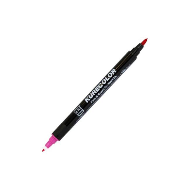 Zig Kurecolor CNKC-2200 Fine&Brush For Manga Çift Taraflı Marker Kalem Dark Pink 229 - 1