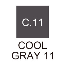 Zig Kurecolor Fine&Brush For Manga Çift Taraflı Kalem C,11 Cool Gray 11 - Zig (1)