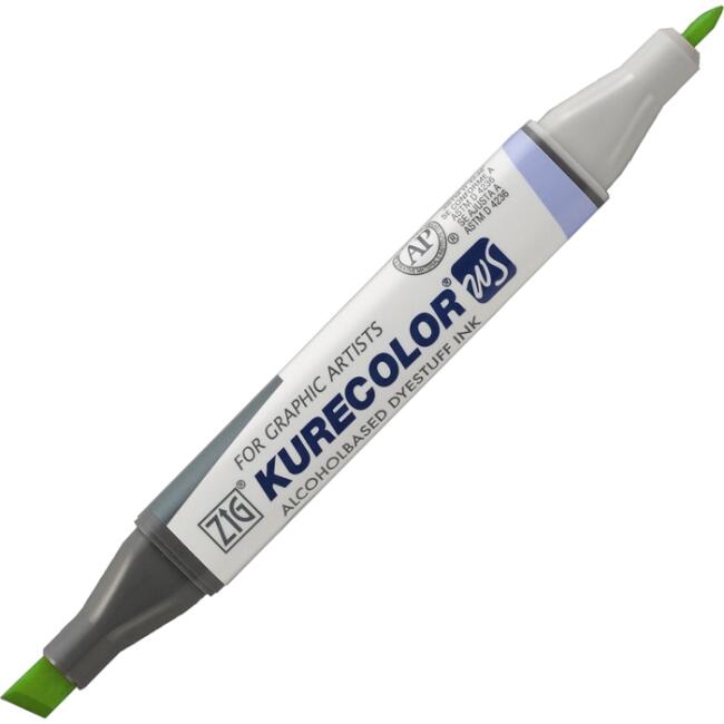 Zig Kurecolor KC-3000 Twin S Marker Kalem 124 Yellow Green - 1