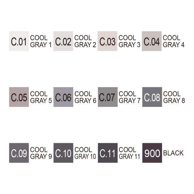 Zig Kurecolor Twin Ws 12’li Marker Seti Cool Grey Colors - 2