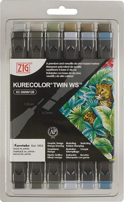Zig Kurecolor Twin WS Marker Gray Color 12’li Set - 2
