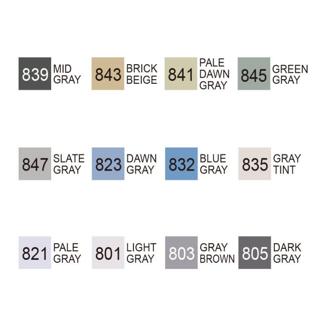 Zig Kurecolor Twin WS Marker Gray Color 12’li Set - 3