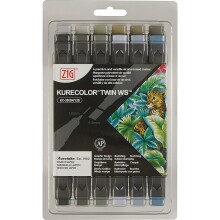 Zig Kurecolor Twin WS Marker Gray Color 12’li Set - Zig